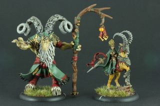 Hordes: Pro Painted Circle Of Orboros Morvahna And Brennos