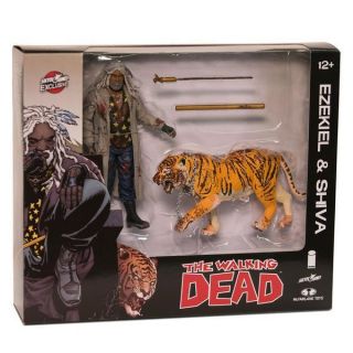 The Walking Dead Ezekiel And Shiva Action Figure 2 - Pack (blood Splattered)