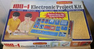Vintage Science Fair 100 In 1 Electronic Project Kit 28 - 220 Radio Shack Tandy