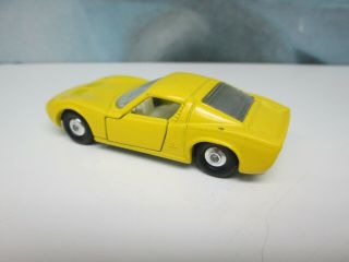 Matchbox/ Lesney 33c Lamborghini Miura Yellow / CREAM Interior Boxed 3