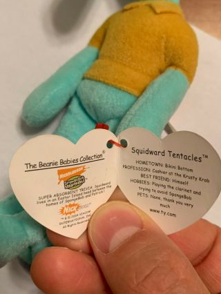 SQUIDWARD TENTACLES TY BEANIE BABY 9 
