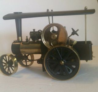 Wilesco D366 Brass Black Steam Engine Tractor Made In Germany.