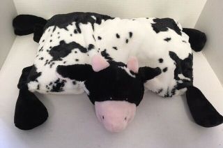 Little Miracles Cow Snuggle Me Pillow Pet Black & White Plush Costco No Blanket