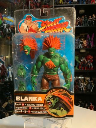 2005 Sota Street Fighter Round 2 Blanka 8 " Action Figure Pre - Owned - Capcom