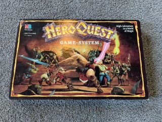 1990 Milton Bradley Games Workshop Heroquest Board Game System 100 Complete