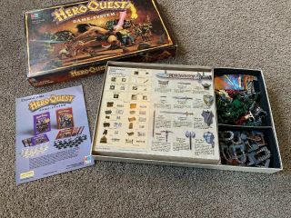 1990 Milton Bradley Games Workshop HEROQUEST Board Game System 100 Complete 2
