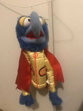 The Muppets Hand Puppet Fao Schwarz Toys R Us 10 " Hero Gonzo W/cape