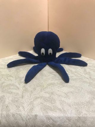 24k Beanie Boppers Philo Octopus Blue 1997 Plush Stuffed Animal Special Effects