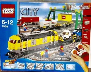 Lego 7939 City Yellow Cargo Train Crane Lift Truck Power Function