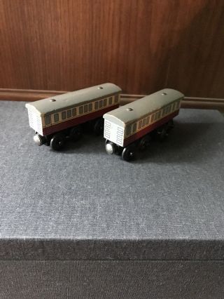 Rare Retired Thomas Wooden Railway Express Coaches
