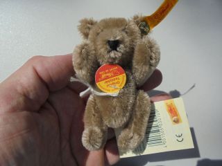 Steiff Historic Miniatures Mohair Bear Teddybar 030109 W Tags