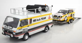 1:18 Otto Vw/audi Set With 3 Modelcars Vw Lt,  Audi S1 And Trailer