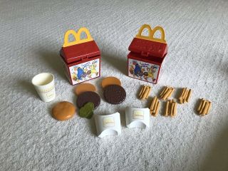 1989 Mcdonalds Fisher Price 2155 Happy Meal Box & Play Food Pre - Owned