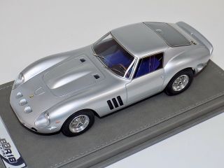 1/18 Bbr Models Ferrari 250 Gto Tribute 1963 Metallic Silver Grey Leather Base