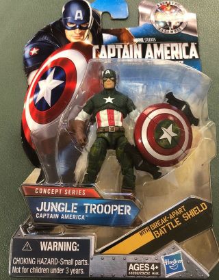 Marvel Universe Captain America 3.  75 " Figure Jungle Trooper Concept Series 13