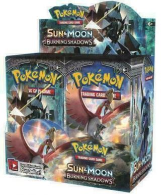 Pokemon BURNING SHADOWS Sun & Moon 1 CASE (6x Booster Boxes) Factory 2