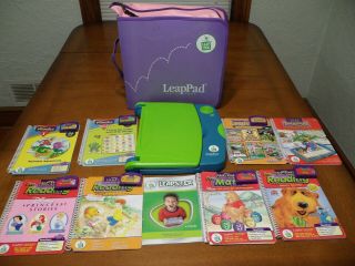 Leap Frog Leappad Learning System With Case 8 Books & Cartridges