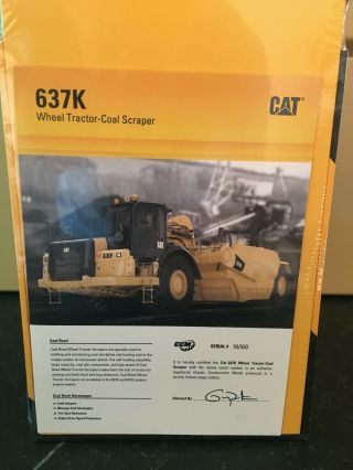 CAT 637K Wheel Tractor Coal Scraper Die - cast Model by CCM 1:48 Scale NIB 5