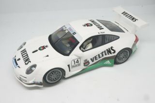 Nsr Porsche 997 Rsr 1/32 Scale Slot Car - Setup For Wood Track Racing