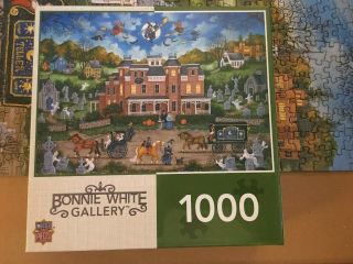Masterpieces Halloween Fright Night 1000 Piece Puzzle Bonnie White Gallery Guc