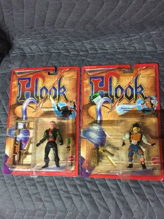 Hook Swashbuckling Peter Pan & Lost Boy Ace Action Figures Mattel 1991 -