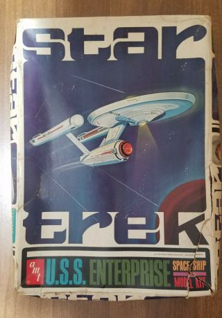 First Issue 1966 Amt Star Trek Uss Enterprise Model Kit 921 - 200 Unassembled