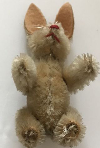 Schuco Big Foot Bunny Rabbit Mohair Fully Jointed Stitched 3 1/2” Missing Feet