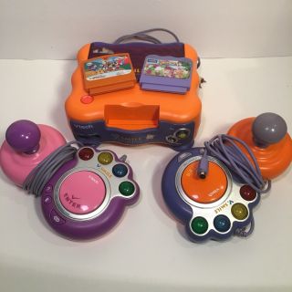 Vtech V Smile Tv Learning Game Console 2 Controllers 2 Games