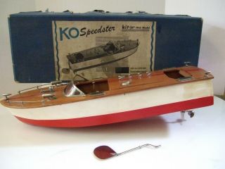 K & O Speedster Speedboat 1952 Model Assembled With Orig.  Box Top