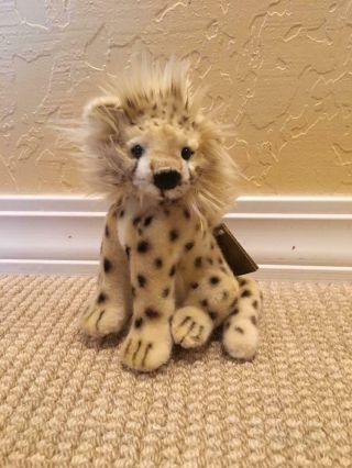 Handcrafted 7 Inch Lifelike Baby Cheetah Stuffed Animal By Hansa