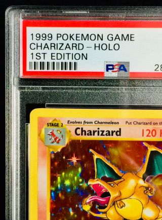 1999 Pokemon Game 1st Edition Holographic Charizard 4/102 PSA 9 2