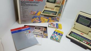 V - Tech Talking Whiz Kid 1987 Computer With 50 Program Cards EUC 4