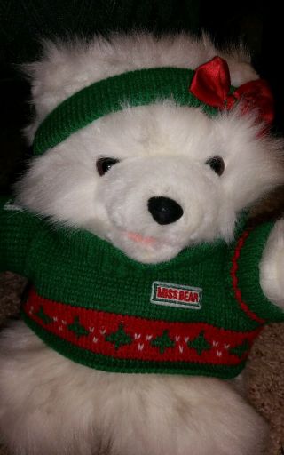 Dayton Hudson 1989 Christmas Sweater White Miss Bear Puppet 12 
