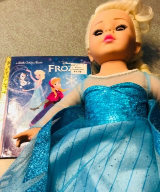 Disney Frozen Elsa Madame Alexander 18 Inch Collectible Play Doll W/ Bonus Book