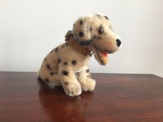 Steiff Dally Dalmation Mohair Small 4 " Swivel - Head Dog Stuffed Animal Toy