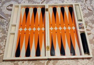 Jonathan Adler Orange & Black Lacquer Backgammon Set