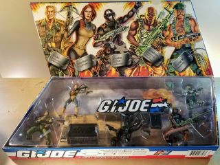 Gi Joe 25th Anniversary Battle Pack 2007 G.  I.  Joe Duke Snake Eyes Roadblock Gung