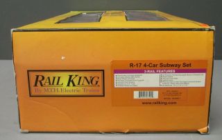MTH 30 - 2392 - 1 MTA Redbird R - 17 4 - Car Subway Set w/PS2 EX/Box 5