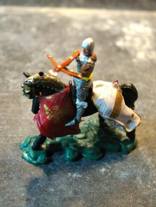 Britains Herald Swoppet Medieval Mounted Vintage Knight With Crossbow