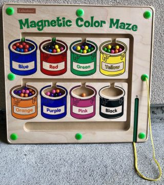 Lakeshore Magnetic Color Maze Learning Material Paint Cans Teaching W/balls Pen