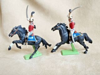 Britains / Timpo 1/32 Waterloo Mounted British 1st Dragoon Guards X 2