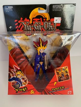 2002 Mattel Yu - Gi - Oh Yugi Action Figure.  - With Poster.  - Rare
