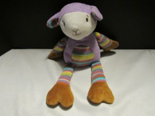Animal Adventure Purple Rainbow Sweater 13 " Lamb Sheep Plush Toy Stuffed Animal