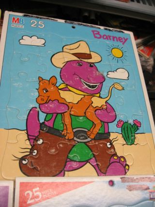 Vintage Tray Puzzles Barney Mickey Minnie Mouse Berenstain Bears Feelings 4