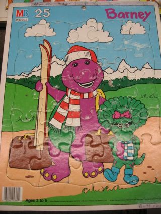 Vintage Tray Puzzles Barney Mickey Minnie Mouse Berenstain Bears Feelings 5