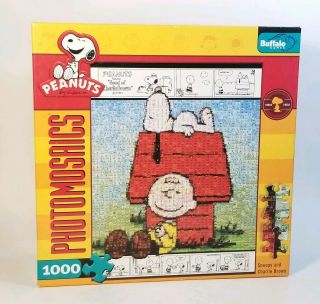 Photomosaics 1000 Pc Jigsaw Puzzle: Peanuts Snoopy Charlie Brown Vgc Complete