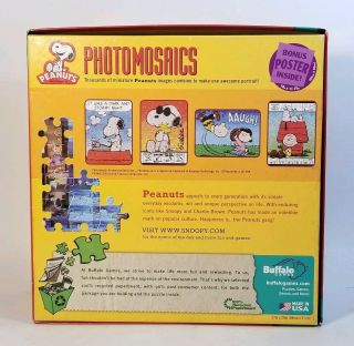 Photomosaics 1000 pc Jigsaw Puzzle: Peanuts Snoopy Charlie Brown VGC Complete 4
