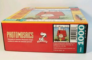 Photomosaics 1000 pc Jigsaw Puzzle: Peanuts Snoopy Charlie Brown VGC Complete 5