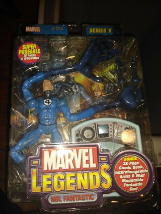 2002 Toybiz Marvel Legends Series 5 V Mr.  Fantastic Action Figure Moc