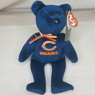 Ty Beanie Baby Chicago Bears With Tags Polyester Pellets